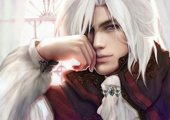 Lysander, white, negshin, man, vampire, hand, fantasy, red, face, luminos HD wallpaper