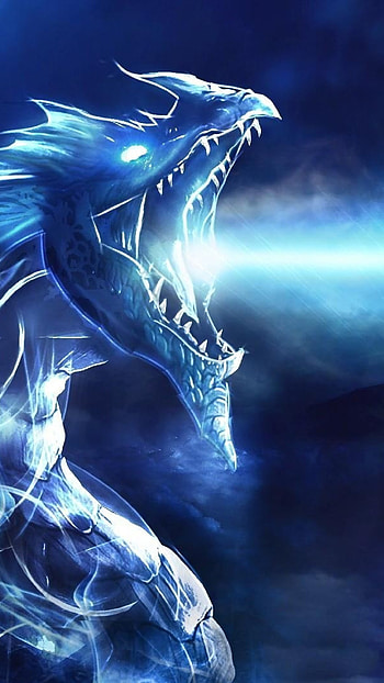 Preview dragon, mouth, night, light HD phone wallpaper