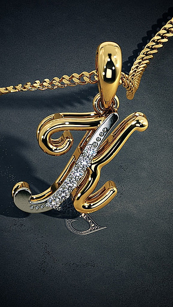 K Name, Golden Locket HD phone wallpaper