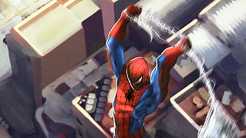 Spiderman Vs Venom Fight , spiderman, venom, superheroes, artstation HD wallpaper
