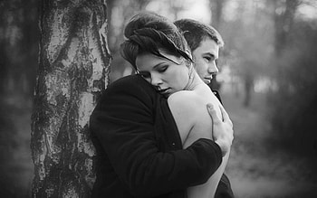 Hug, Couple in love, Affectionate embrace, Warm and tender HD wallpaper