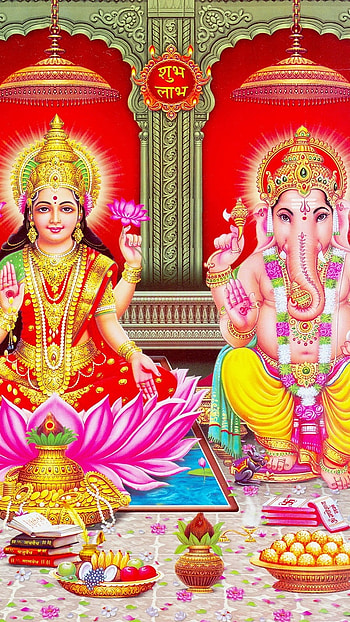 Lakshmi Ganesh, Devi Laxmi Ji HD phone wallpaper
