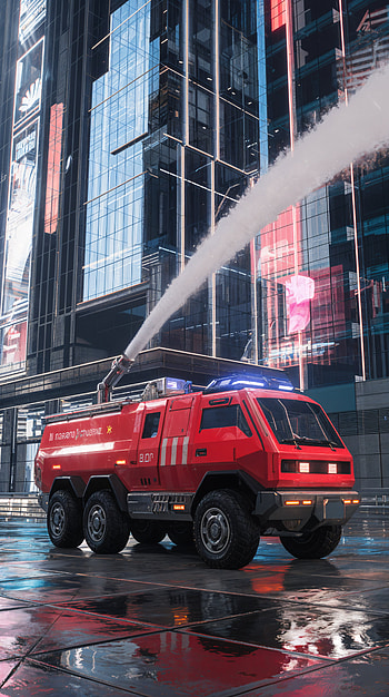Bold Fire Truck for Your , urban landscape HD phone wallpaper