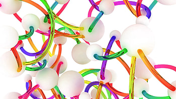 3D, Color, Balls, Coloured, Tubes, Plastic, Tube HD wallpaper