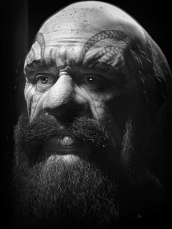 Dwarf head, Zbrush sculpt, Detailed texture, Expressive features HD phone wallpaper