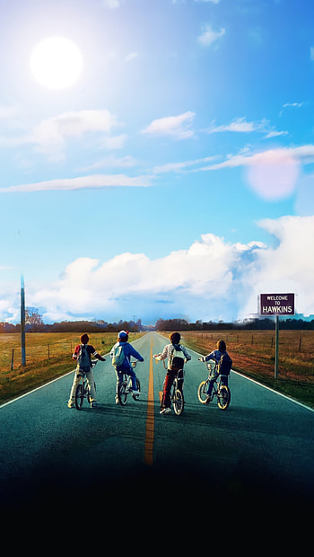 Stranger things, sky, mike, clouds, dustin HD phone wallpaper