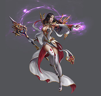 Fantasy girl, sorceress, purple, wudidapaopaotang, grey, fantasy, girl HD wallpaper