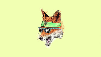 Art, Fox, Bandage, , Drawing, Spectacles, Glasses HD wallpaper