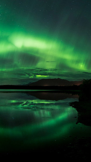 Aurora borealis Northern lights, Panorama Alaska, Ultra , Mobile HD phone wallpaper