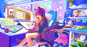 Hololive, girl, art, anime HD wallpaper