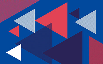 colorful triangles, , material design, geometric shapes, blue backgrounds, abstract triangles, geometric art, creative, triangles HD wallpaper