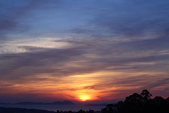 Nature, Sunset, Sky, Sea, Horizon, Spain HD wallpaper