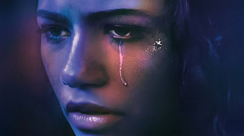 Euphoria‑Inspired Neon Tears — Sad, TV Show, Zendaya, Crying HD wallpaper