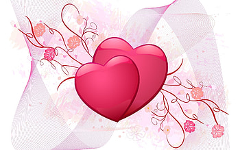 Love, Couple, Pair, , Drawing, Heart, Flutter HD wallpaper