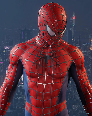 SPIDERMAN , red, standing, marvel HD phone wallpaper