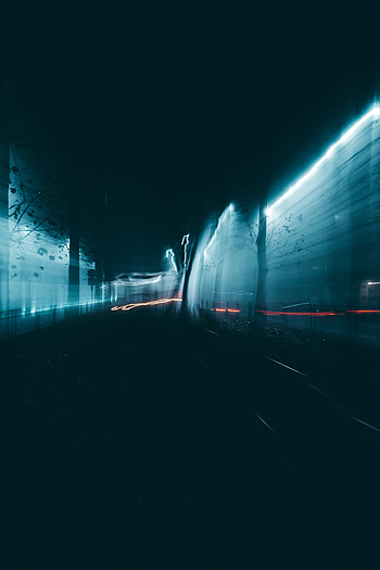 Dark, Road, Alley, Glow, Distortion HD phone wallpaper