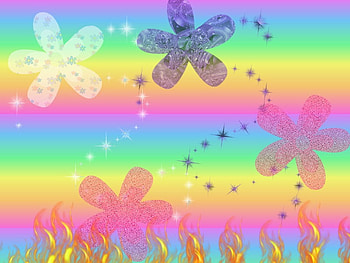 flower 1 1 jpg, colors, flame, rainbow, flower HD wallpaper