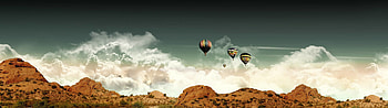Dual-screen balloon , resolution, PC HD wallpaper