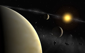 Planets, Universe, Sun, Stars, Asteroids HD wallpaper