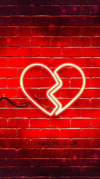 Broken Heart, led heart HD phone wallpaper