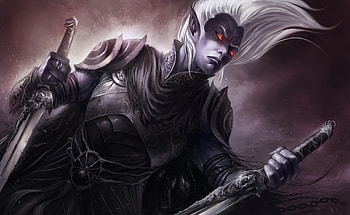 Fantasy, Swords, Eyes, Warrior, Elf, Armor, Armour HD wallpaper
