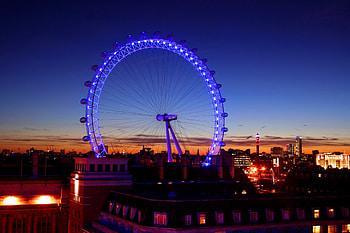 The London Blue Eye, night, blue, cool, london, amazing, modern, beauty, nice HD wallpaper