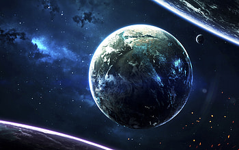 Planets, Universe, Stars, Shining, Glare, Sparks HD wallpaper