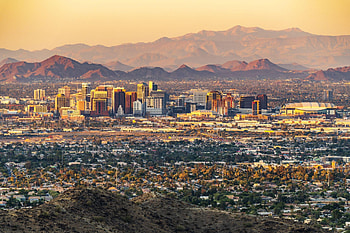 Phoenix Skyline, Cleanroom laundry services, Prudential uniforms, Tech industry support HD wallpaper