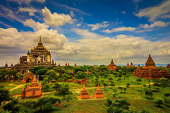 Yangon to Bagan, Travel by bus, Myanmar journey HD wallpaper