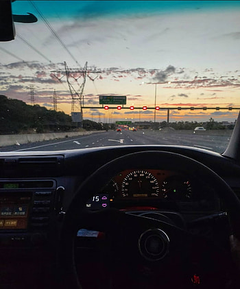 Sunset drive, afternoon, cloud, sky, vibe, jdm, chill, highway HD phone wallpaper