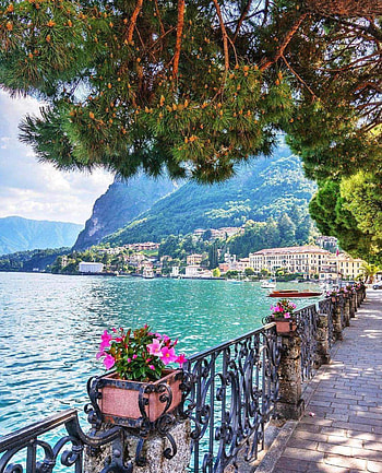 Lake como Italy, sky, mountain HD phone wallpaper