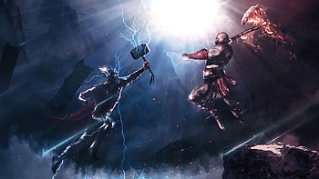 Kratos, Thor HD wallpaper