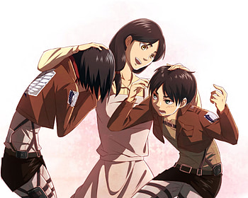 Attack On Titan, Anime, Carla Yeager, Eren Yeager, Mikasa Ackerman, Shingeki No Kyojin HD wallpaper
