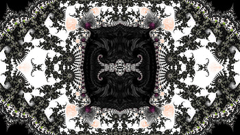 Trippy Psychedelic Fractal, trippy, psychedelic, aesthetic, black, white, Abstract, fractal, abstract black HD wallpaper