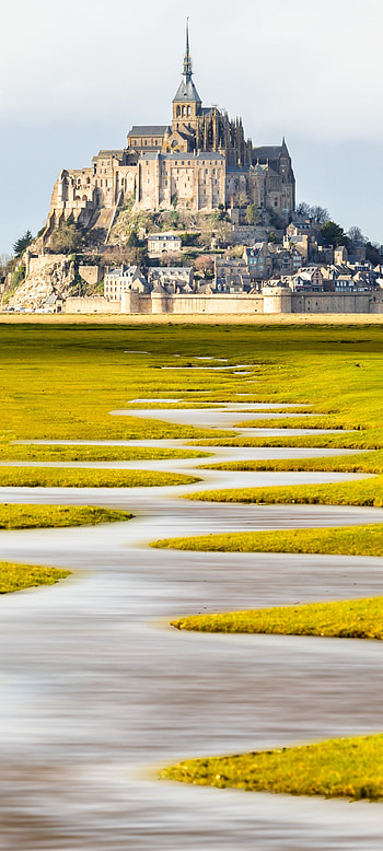 Mont Saint Michel, Travels, Religious, Island HD phone wallpaper