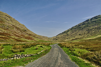 Wrynose Pass Lake District, road, mountains, Lake District, Wrynose Pass HD wallpaper