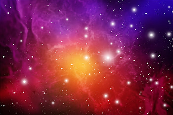 Glow, stars, cosmos, colorful, art HD wallpaper