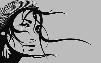 Vector, Sight, Opinion, Girl, Cap, Hair HD wallpaper
