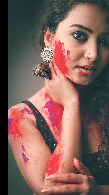 Sayani Pradhan, model, happy holi HD phone wallpaper