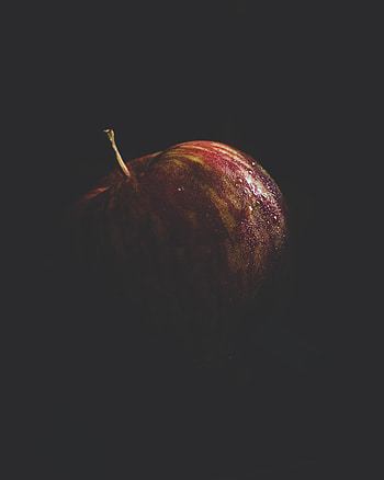 Apple, Drops, Macro, Dark, Fruit HD phone wallpaper