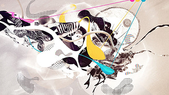 Abstract, Bright, Paint, Animal, Paper, Surrealism HD wallpaper