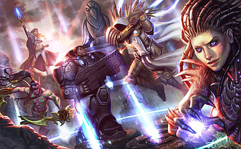 heroes of the storm tyrael archangel of justice starcraft sarah kerrigan jim raynor illidan stormrage jaina HD wallpaper