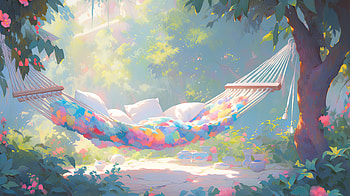 Serene Hammock Retreat - AI Art, AI Art, man made, hammock HD wallpaper