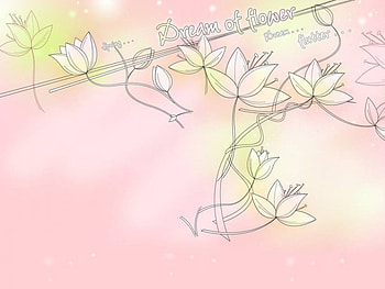 Dream of Flowers, words, soft pink, flowers HD wallpaper