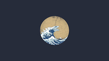 Godzilla, Great Wave off Kanagawa HD wallpaper