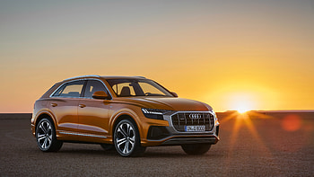 Audi Q8, sunset, compact suv HD wallpaper