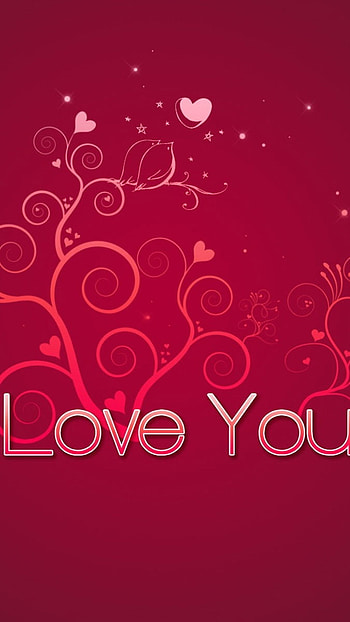 L Love You, Red Theme, Background HD phone wallpaper