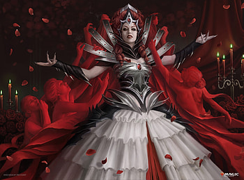 Olivia Voldaren, red, halloween, martina fackova, fantasy, girl, vampire HD wallpaper