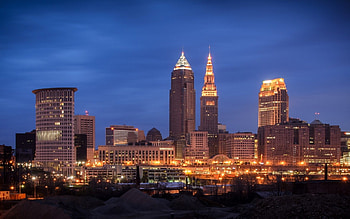Cleveland travels, background, Cleveland skyline HD wallpaper