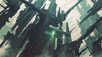 Futuristic Skyline: Sci-Fi Cityscape, Sci Fi, city, sci fi city HD wallpaper